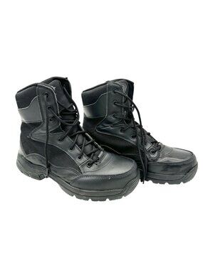 Interceptor Black Tactical Boots Mens 8.5 Leather Synthetic Upper Rubber Sole